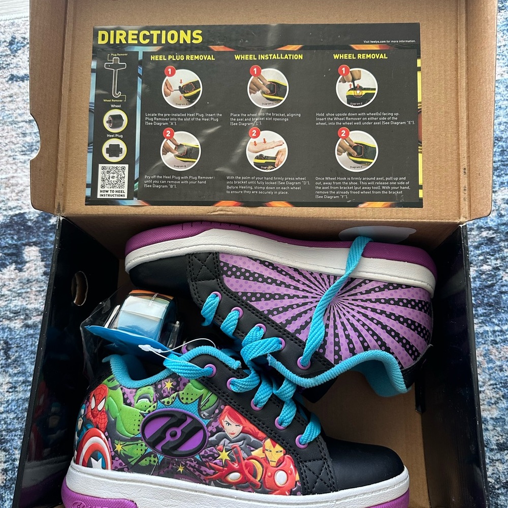 Heelys Black and Purple Kids Sneakers